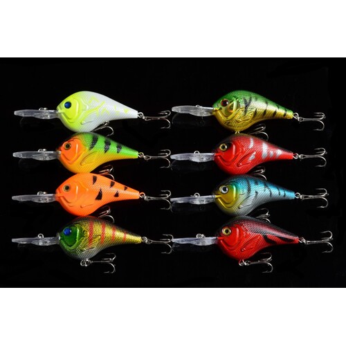 8x 9.5cm Popper Crank Bait Fishing Lure Lures Surface Tackle Saltwater - Main Image