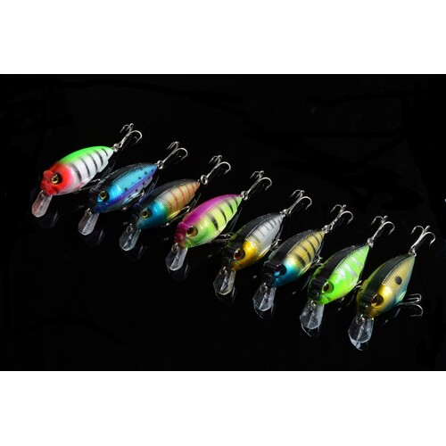 8x 7cm Popper Crank Bait Fishing Lure Lures Surface Tackle Saltwater - Main Image