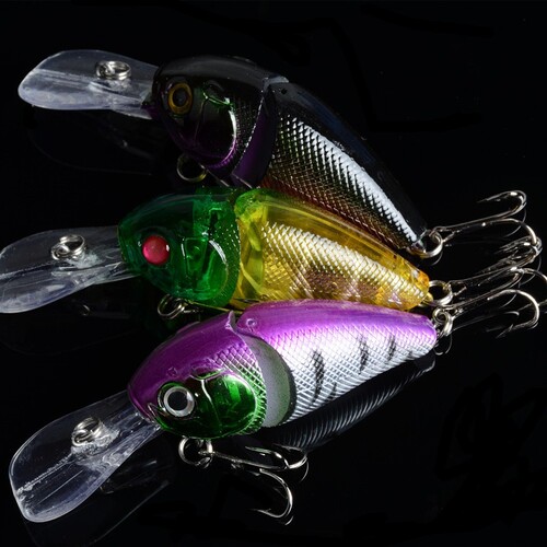 3x 8.5cm Popper Crank Bait Fishing Lure Lures Surface Tackle Saltwater - Main Image