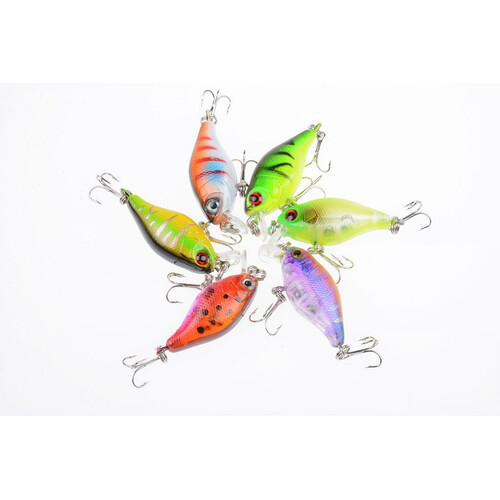 6x 4.5cm Popper Crank Bait Fishing Lure Lures Surface Tackle Saltwater - Main Image