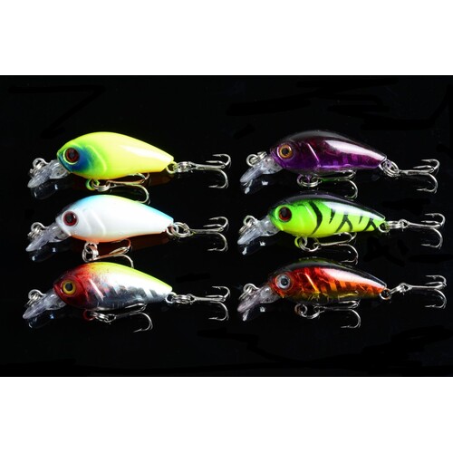 6x 4.5cm Popper Crank Bait Fishing Lure Lures Surface Tackle Saltwater - Main Image