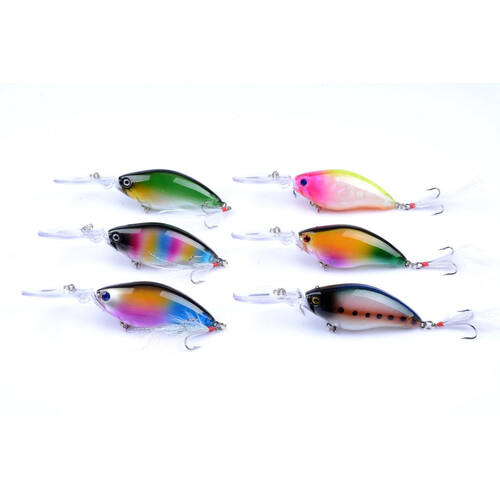 6x 11cm Popper Crank Bait Fishing Lure Lures Surface Tackle Saltwater - Main Image