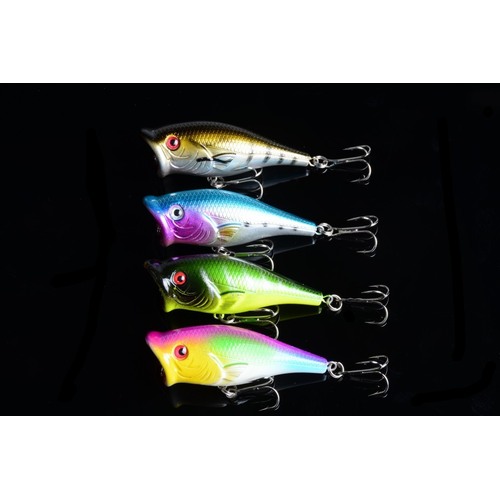 4X 6.5cm Popper Poppers Fishing Lure Lures Surface Tackle Fresh Saltwater - Main Image