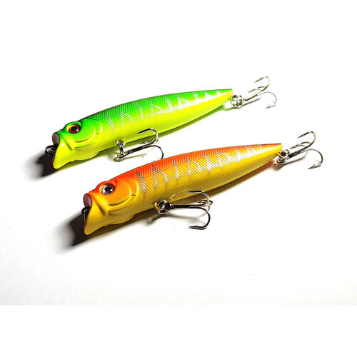 2X 9.5cm Popper Poppers Fishing Lure Lures Surface Tackle Saltwater - Main Image