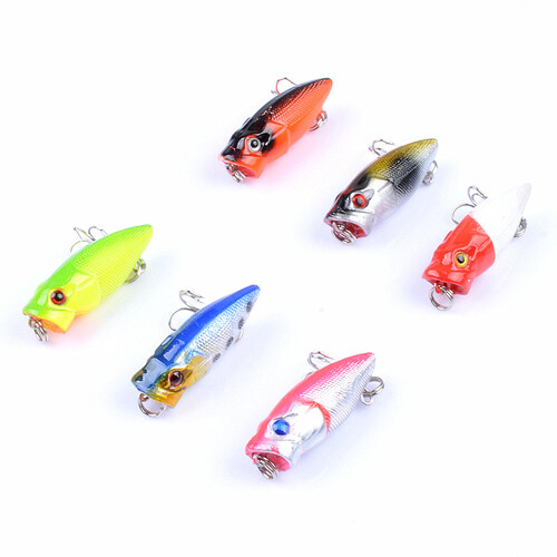 6X 3.5cm Popper Poppers Fishing Hard Lure Lures Surface Tackle Fresh Saltwater - Main Image