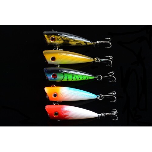 5X 6cm Popper Poppers Fishing Lure Lures Surface Tackle Fresh Saltwater - Main Image