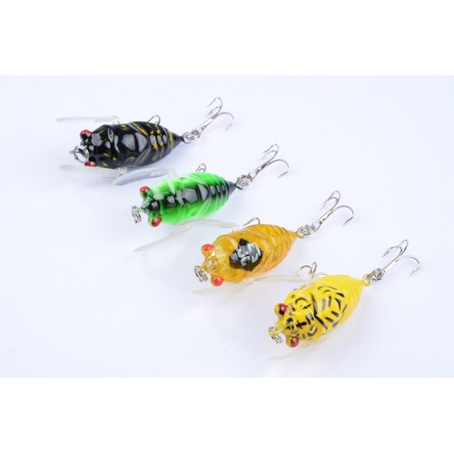 4x Popper Poppers 5cm Fishing Lure Lures Surface Tackle Fresh Saltwater - Main Image