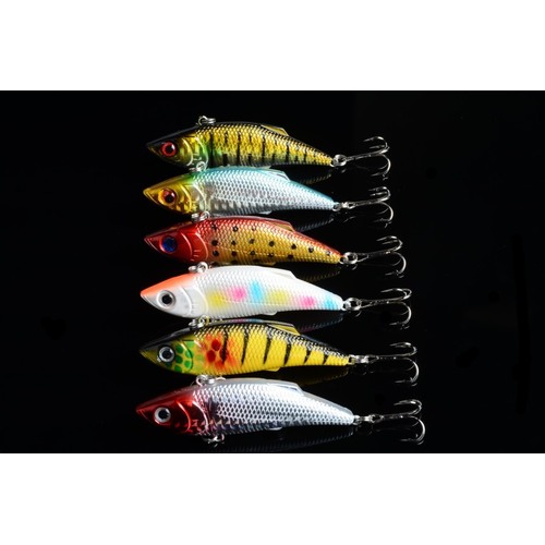 6x 8cm Vib Bait Fishing Lure Lures Hook Tackle Saltwater - Main Image