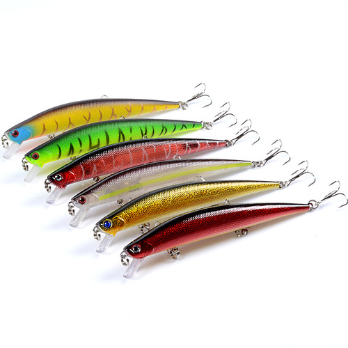 6x Popper Minnow 12.5cm Fishing Lure Lures Surface Tackle Fresh Saltwater - Main Image