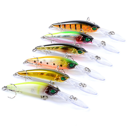6x Popper Minnow 9.4cm Fishing Lure Lures Surface Tackle Fresh Saltwater - Main Image