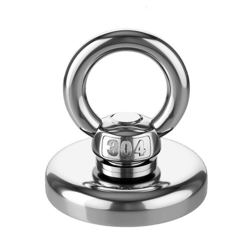 Salvage 60KG Recovery Magnet Hook Countersunk Hole Eyebolt Treasure Hunting Fishing - Main Image