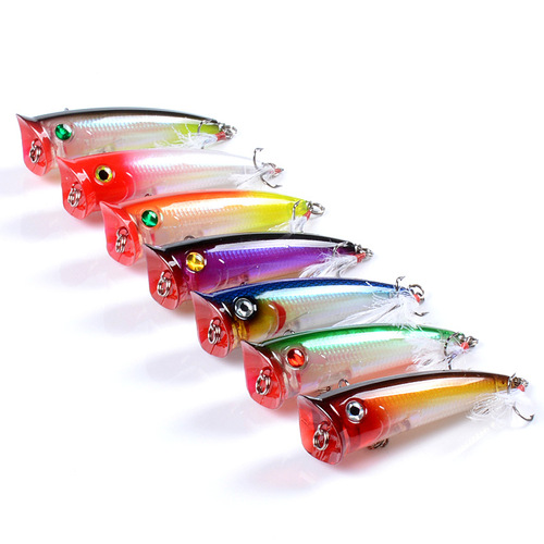7x Popper Minnow 7.8cm Fishing Lure Lures Surface Tackle Fresh Saltwater - Main Image