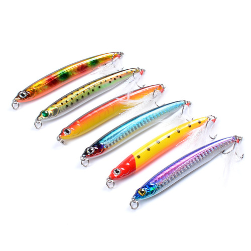 6x Popper Minnow 10cm Fishing Lure Lures Surface Tackle Fresh Saltwater - Main Image
