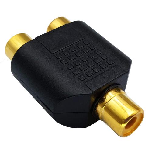 RCA Female to RCA Female Audio Splitter Adapter Connector Coupler - Main Image