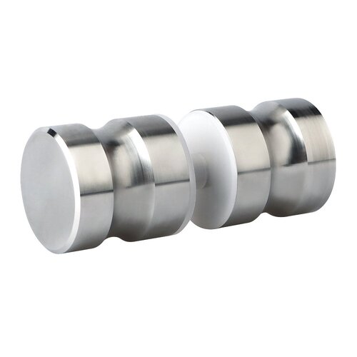 Shower Glass Door Knob Bathroom Round Back-to-Back Handle SUS304 Brushed Nickel - Main Image