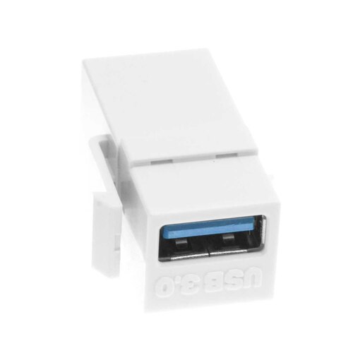 Keystone Jack-USB 3.0 A Female to A Female Coupler Adapter wall plate - Main Image