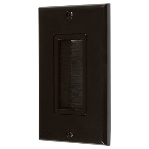 Brush Wall Plate Wires Cable Access Strap Management Socket Mount Port HDMI - Main Image