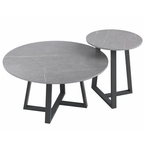 Interior Ave - Broadway Two Tier Coffee Table Set - Stone Grey - Main Image