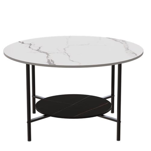 Interior Ave - Duke Round Two Tier Stone Coffee Table - Main Image