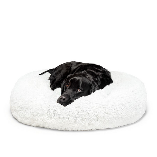 Fur King "Aussie" Calming Dog Bed  - White - 100 CM - Large - Main Image
