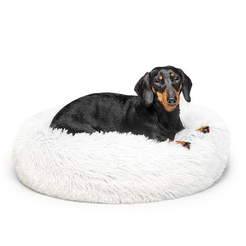 Fur King "Aussie" Calming Dog Bed  - White - 60 CM - Small - Main Image