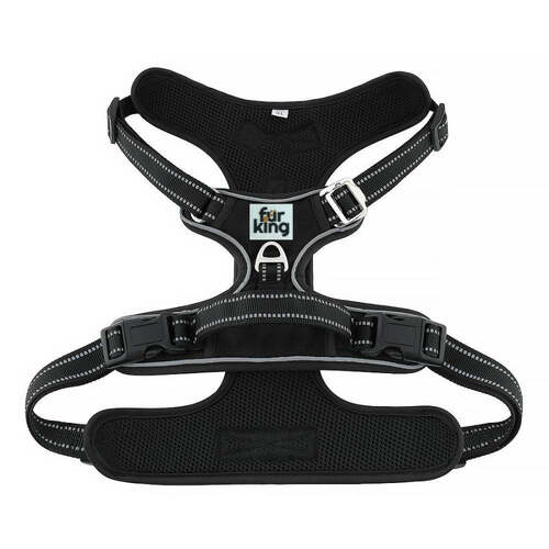 Fur King Ultimate No Pull Dog Harness - XL - Black - Main Image
