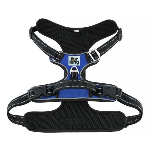 Fur King Ultimate No Pull Dog Harness - XL - Blue - Main Image