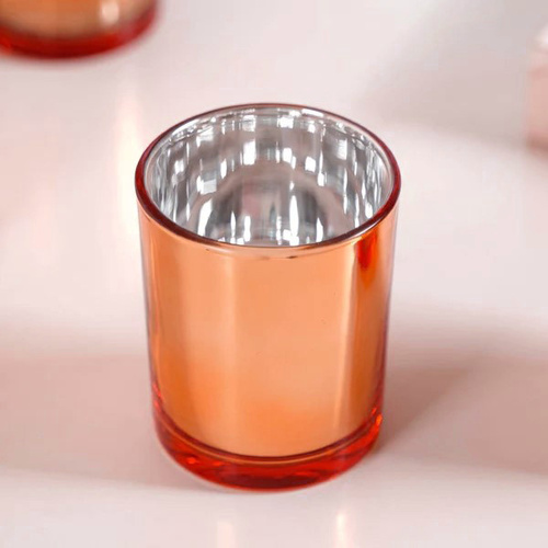 20 Pack Copper Votive Tealight Candle Holders Valentines Day Mercury  Wedding Decor Glass Candlestick Party Decorations Bridal Baby Shower Event - Main Image