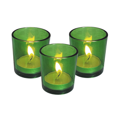40 Bulk Pack Green Glass Votive Candle Holders Table Centreoieces  Xmas Wedding Anniversary Event Recption Party Function or Home Decor - Main Image