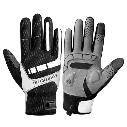 MTB Heated Gloves XLarge for Mountain Road Bike Breathable Winter Autumn Cycling Camping Running Outdoor Sport Rockbros - Main Image