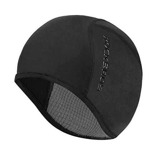Helmet Fleece Inner Liner Cycling Skull Cap Winter Thermal MTB Mountain Cycling Cap for Men Women Headwear for Running Skiing & Winter Sports BLACK Ro - Main Image