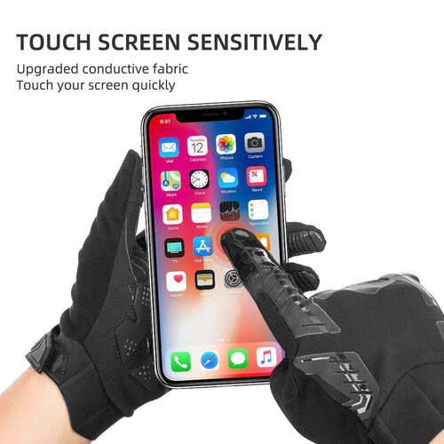 MTB Mountain Bike Gloves Size Large Finger Pads for Touchscreen Devices Road Cycling Camping Running Outdoor Sport Rockbros - Main Image