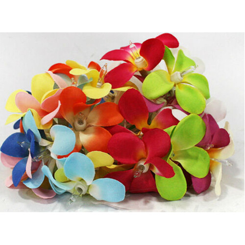 1 Set of 20 LED Tropical Bright Colous Frangipani Flower Battery String Lights Christmas Gift Home Wedding Party Decoration Outdoor Table Centrepiece - Main Image