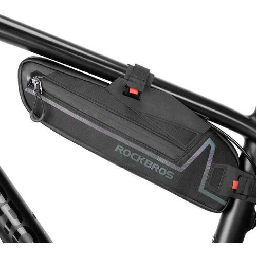 Bike Top or Under Tube Bag Reflective Material Road MTB Mountain Commuter Hybrid Ebike Tourer Scooter Escooter Bag BLACK Rockbros - Main Image