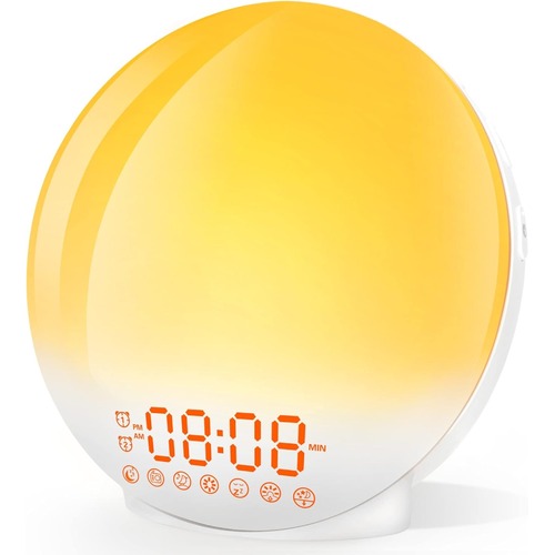 Sunrise Alarm Clock Wake Up Light 7 Sounds, Dual Alarms, Snooze, FM Radio - Main Image