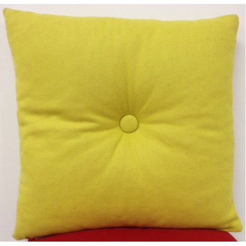 Button Mustard Yellow Pre Filled 40x40cm Cushion or Chair pad - Main Image