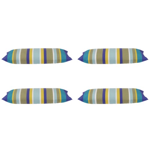 Pack of 4 Corban Royal  Rectangle 35x70cm Striped Multicoloured Cushion Cover - Main Image