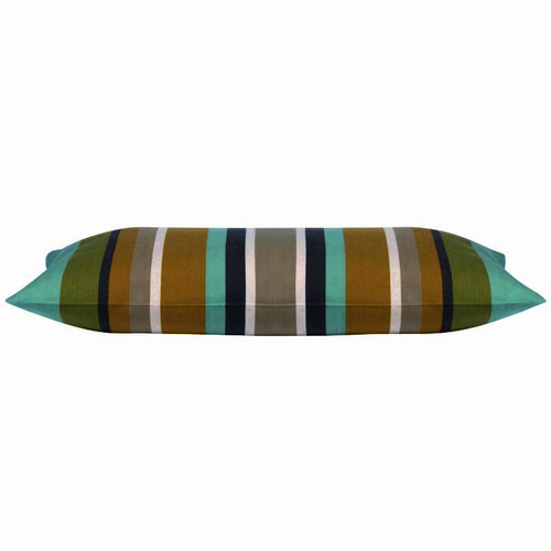 Corban Aqua Rectangle 35x70cm Striped Multicoloured Cushion Cover Nautical - Main Image