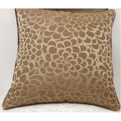 Flower Beige Petal Design Cushion Cover - Main Image