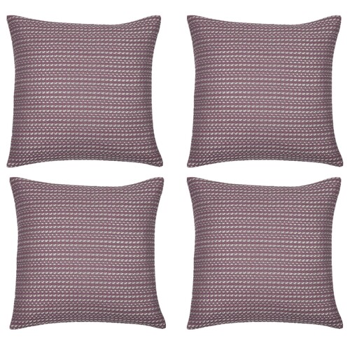 Pack of 4 Fern Rose Soft Pink & White Cushion Covers Made In Europe - Main Image