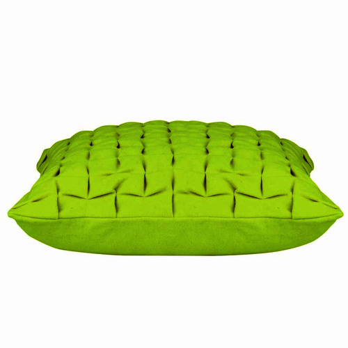 Flux Mustard Yellow 3D Textured Cushion Cover - Main Image