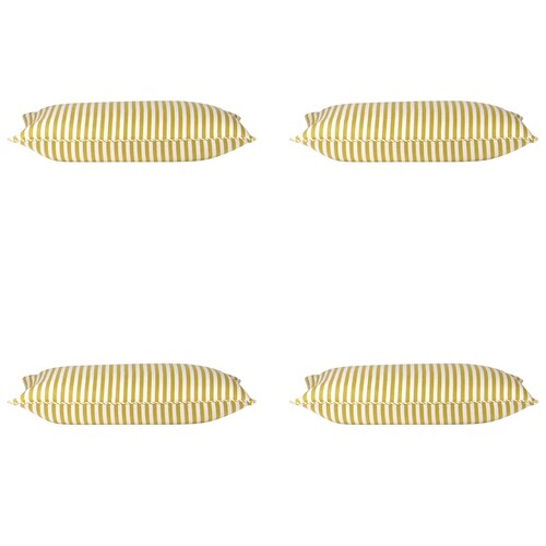 Pack of 4 Dandi Mustard Yellow & White Rectangle Cushion Covers - Main Image