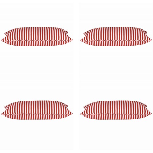 Pack of 4 Dandi Red & White Rectangle Cushion Covers - Main Image