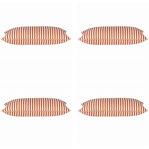 Pack of 4 Dandi Orange & White Rectangle Cushion Covers - Main Image