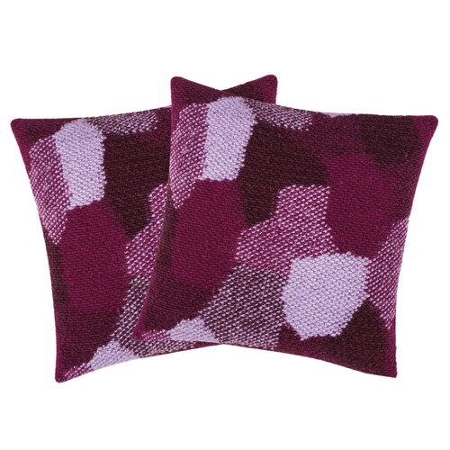Pack of 2 Giovanni Fuchsia Purple Cushion Cover Made In Europe - Main Image