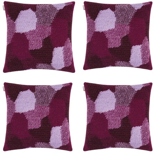 Pack of 4 Giovanni Fuchsia Purple Cushion Cover Made In Europe - Main Image