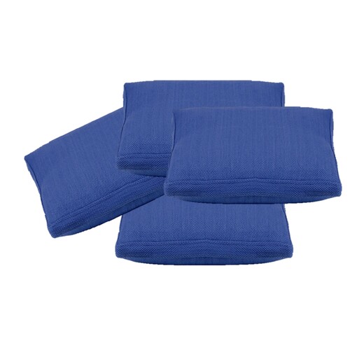 Pack of 4 Classic Sky Blue Large 56x56cm Box Sided Cushion Cover Chair pad covers - Main Image