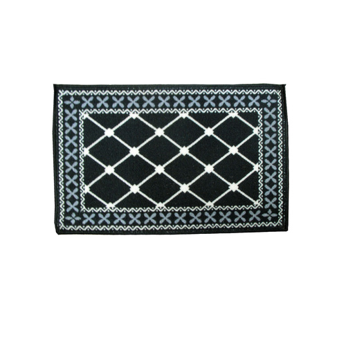 Mason Rubber Backed Bath Mat 40 x 60cm - Black - Main Image