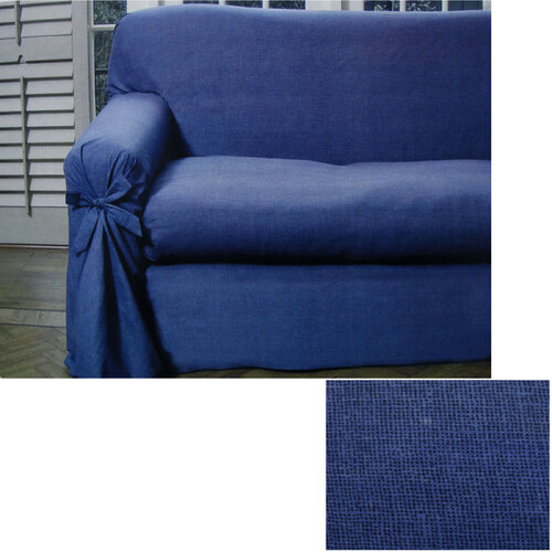 Navy Blue Dots Sofa Cover 1 to 2 Seater 230 X 360cm - Main Image