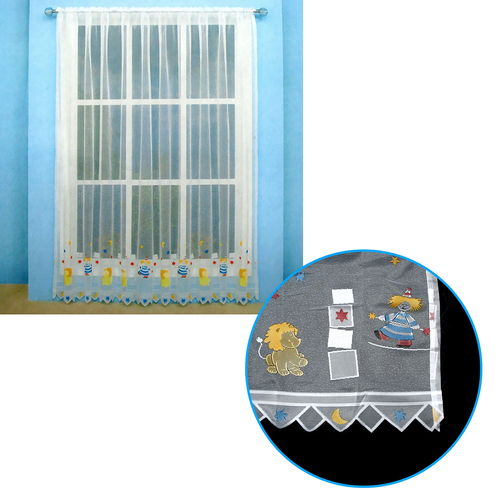 One Piece Kids CuteSheer Lace Curtain Circus - Main Image